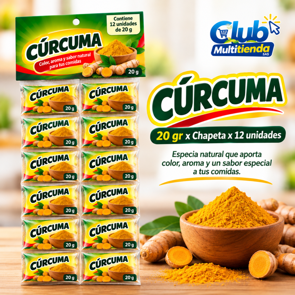Cúrcuma El Trece 20 gr x Chapeta x 12 unidades