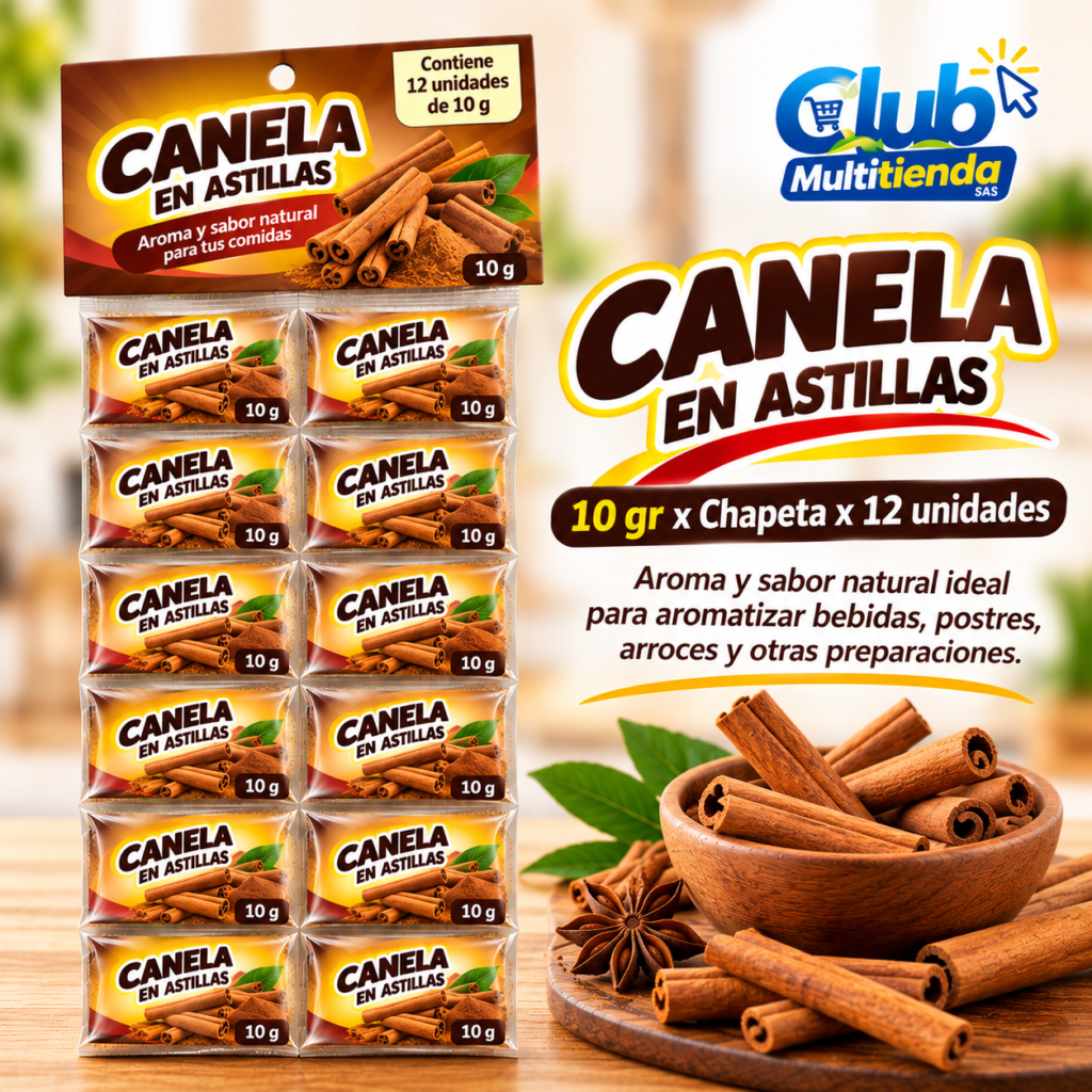 Canela en Astillas El Trece 10 gr x Chapeta x 12 unidades