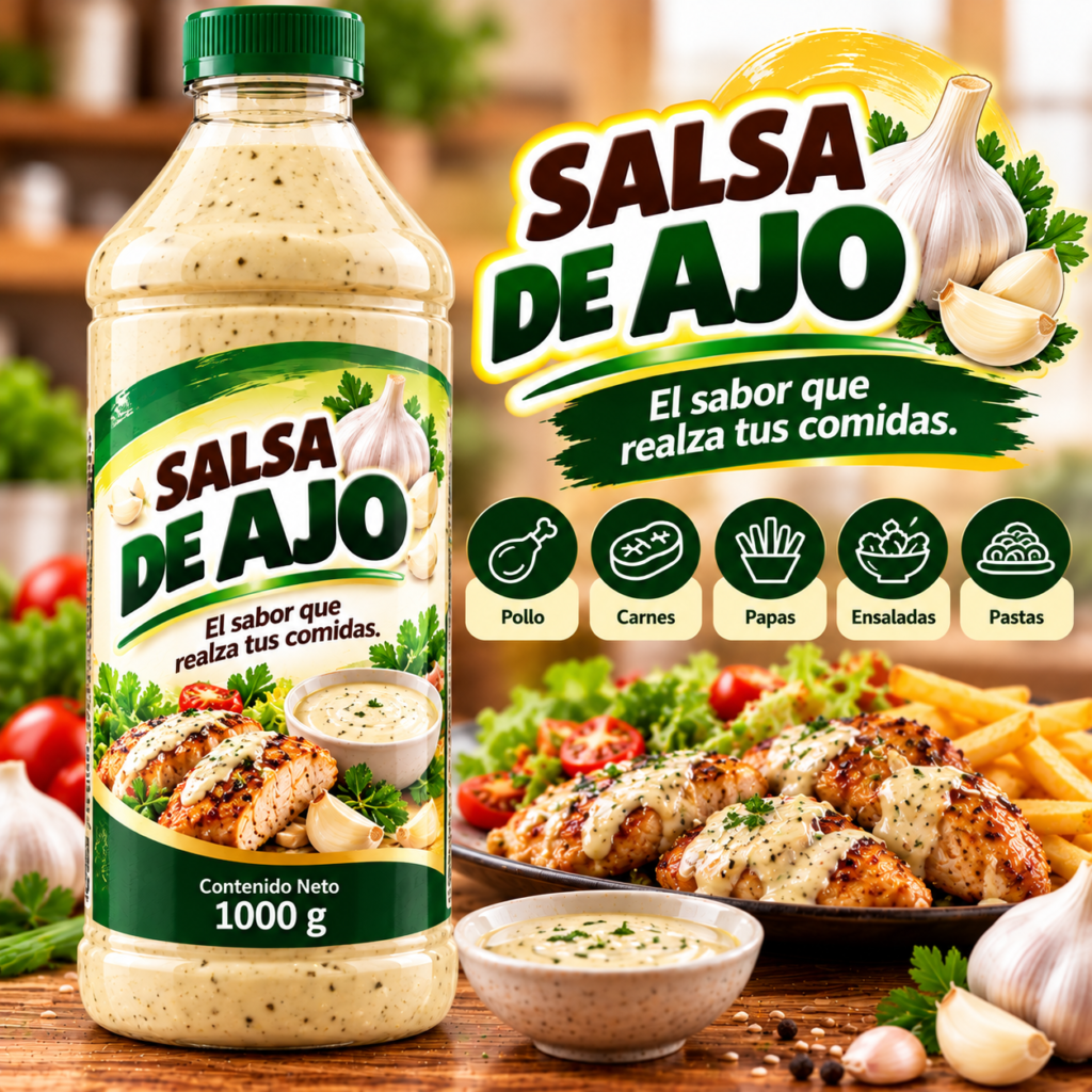 SALSA DE AJO 1000 GR