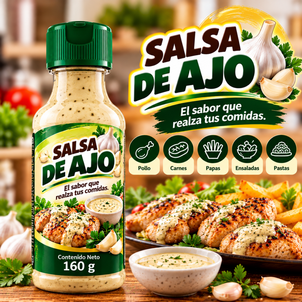 SALSA DE AJO 165 GR
